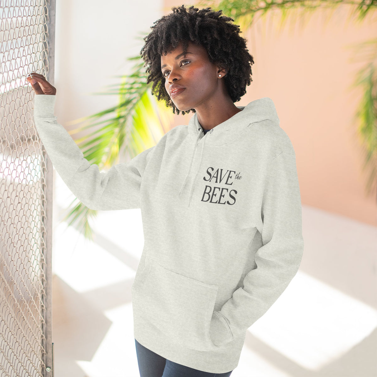 'Save the Bees' - Women's Three-Panel Fleece Hoodie