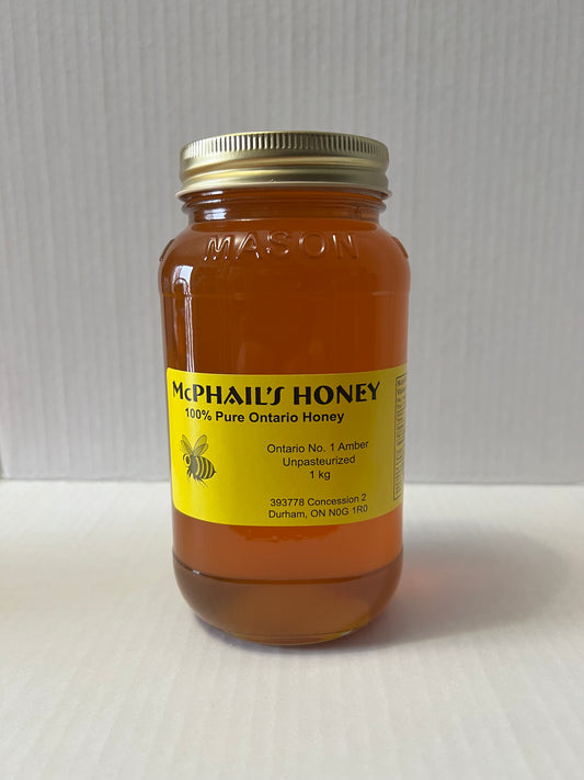 1 Kg Liquid Honey - Glass Jar